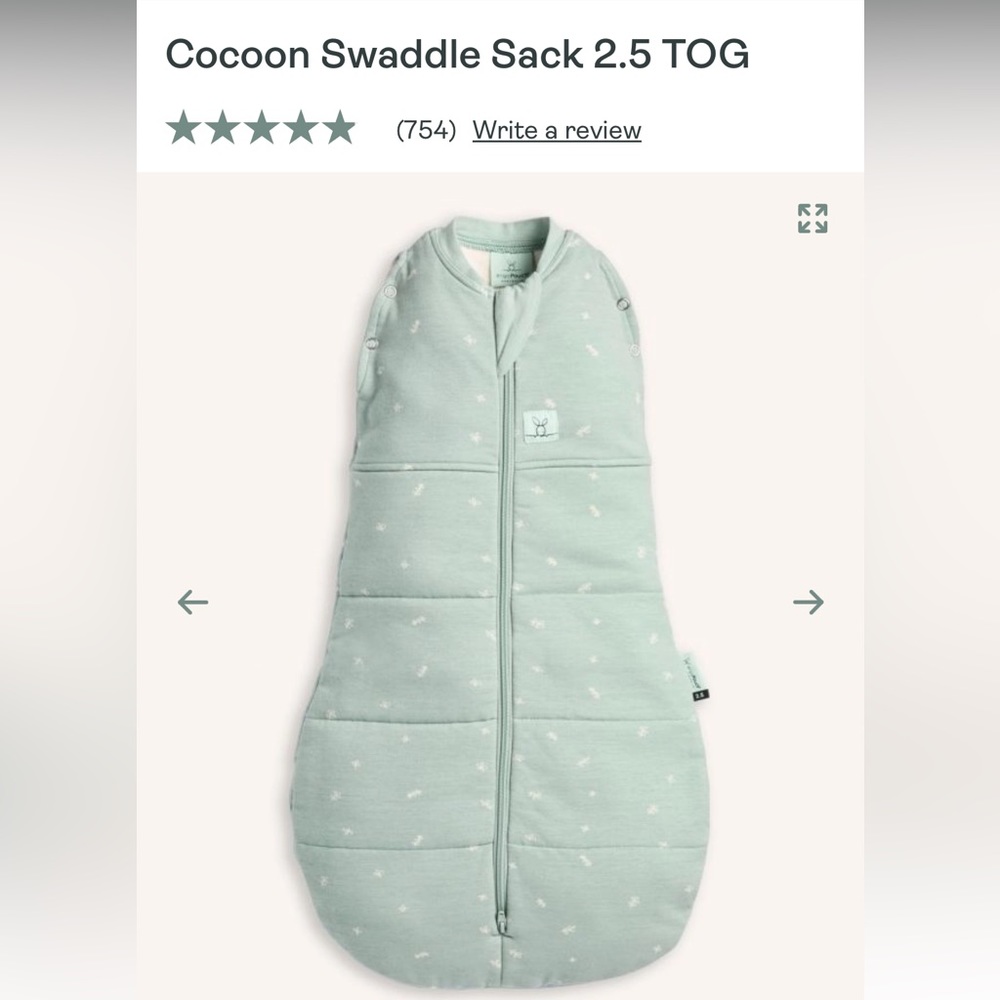 ErgoPouch Cocoon Swaddle Sleep Sack 2.5 TOG Sage